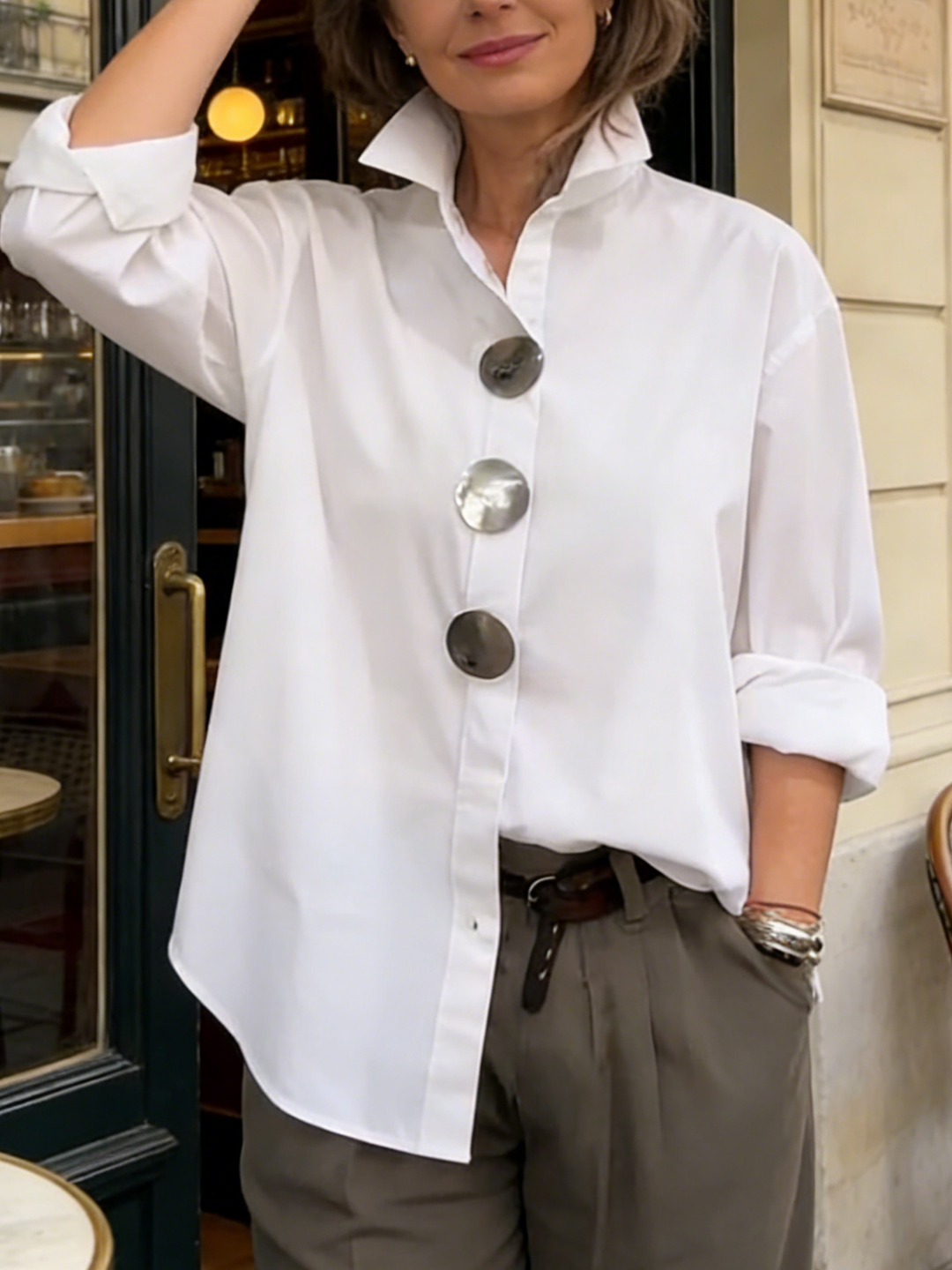 Marisen - Blusa abotonada casual chic