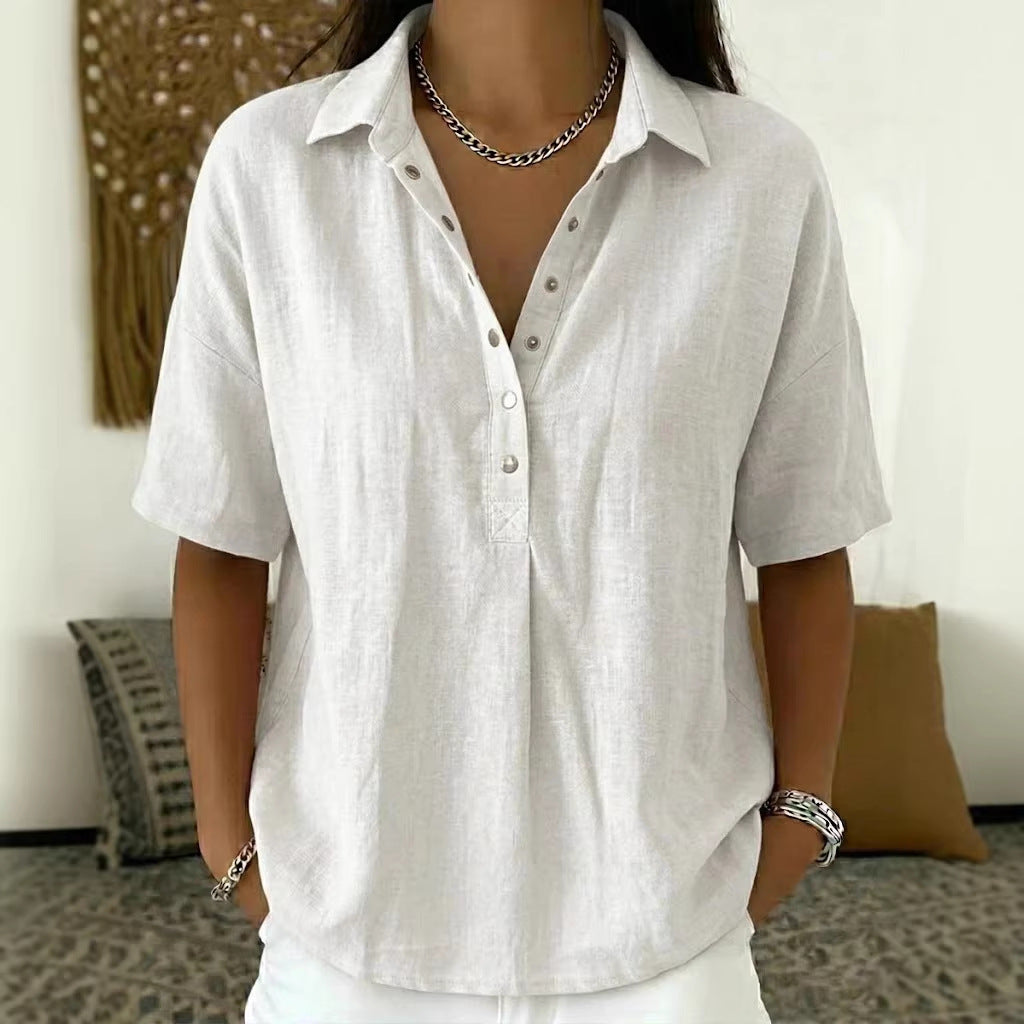 Eulalia - Blusa de tacto suave con cuello