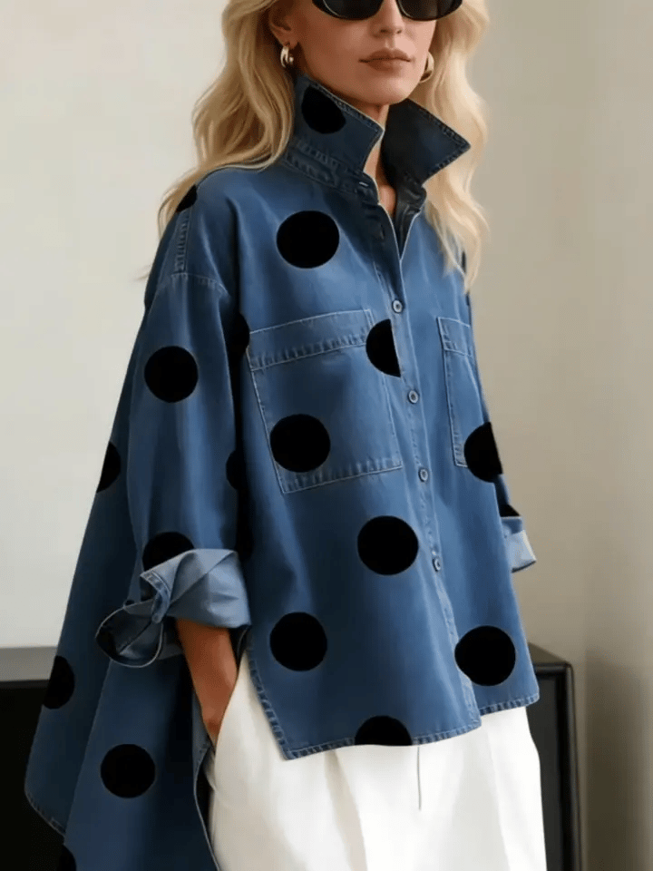 Kelsey - Blusa bordada, suave al tacto