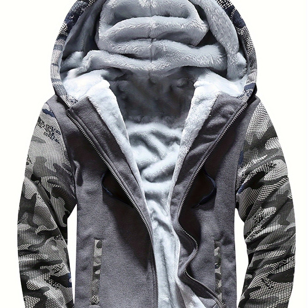 Dax - Sudadera con capucha de alto gramaje con estampado de camuflaje