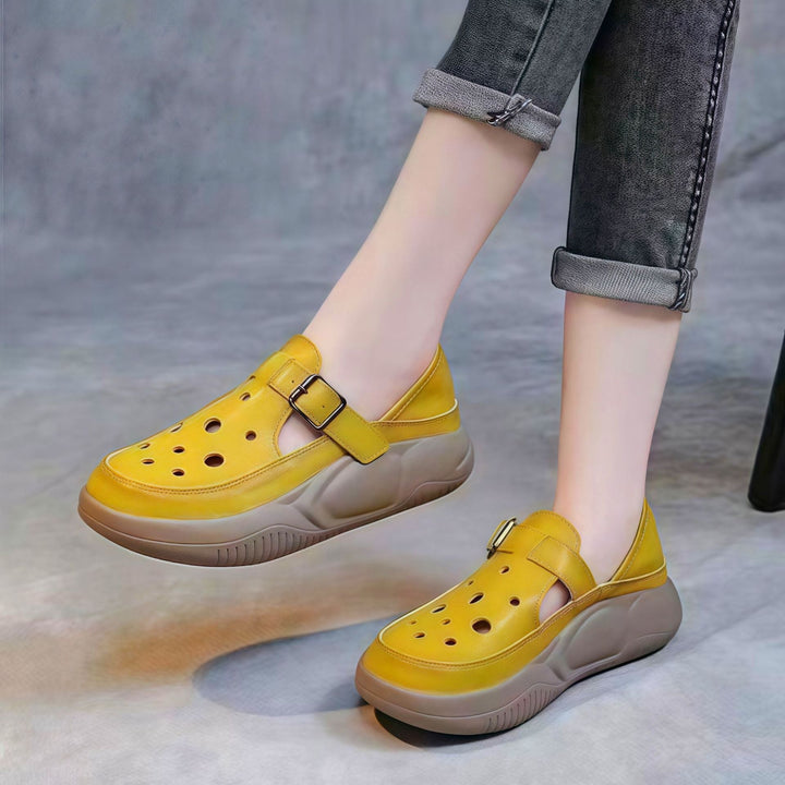 Nayeli - Zapatos cómodos para caminar con hebilla