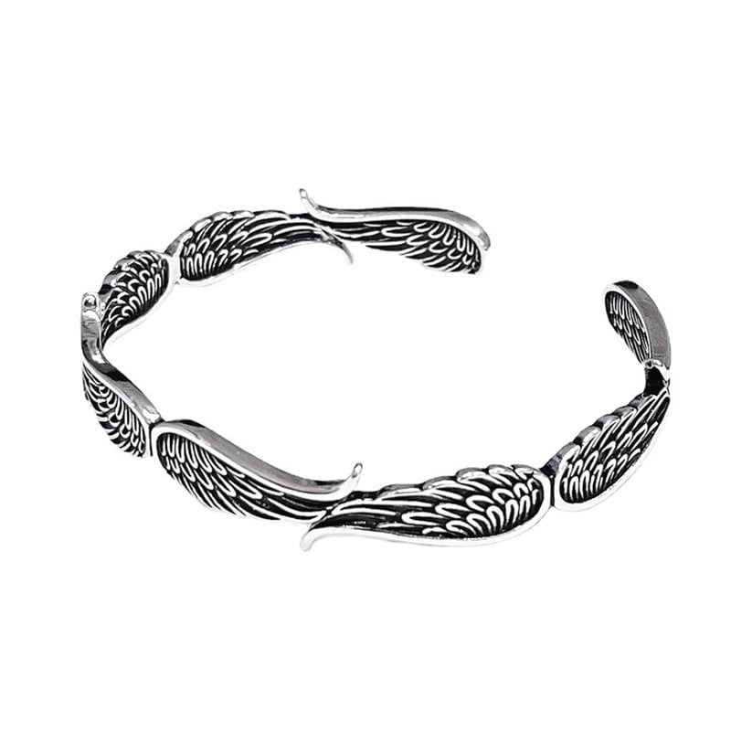 Raveya - Pulsera con ala de ángel pulida