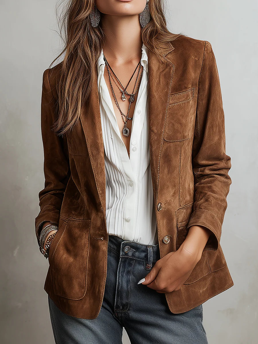 Mirevalle - Blazer sastre de ante vintage