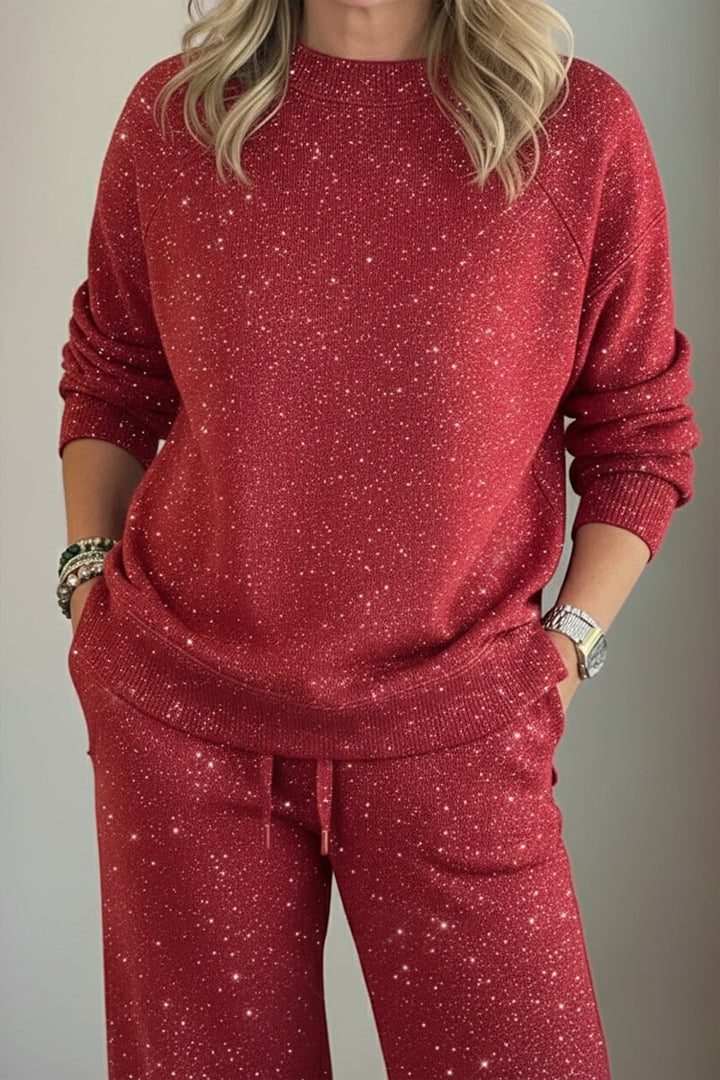 Celia - Coordinado de saco y pantalón con acabado brillante