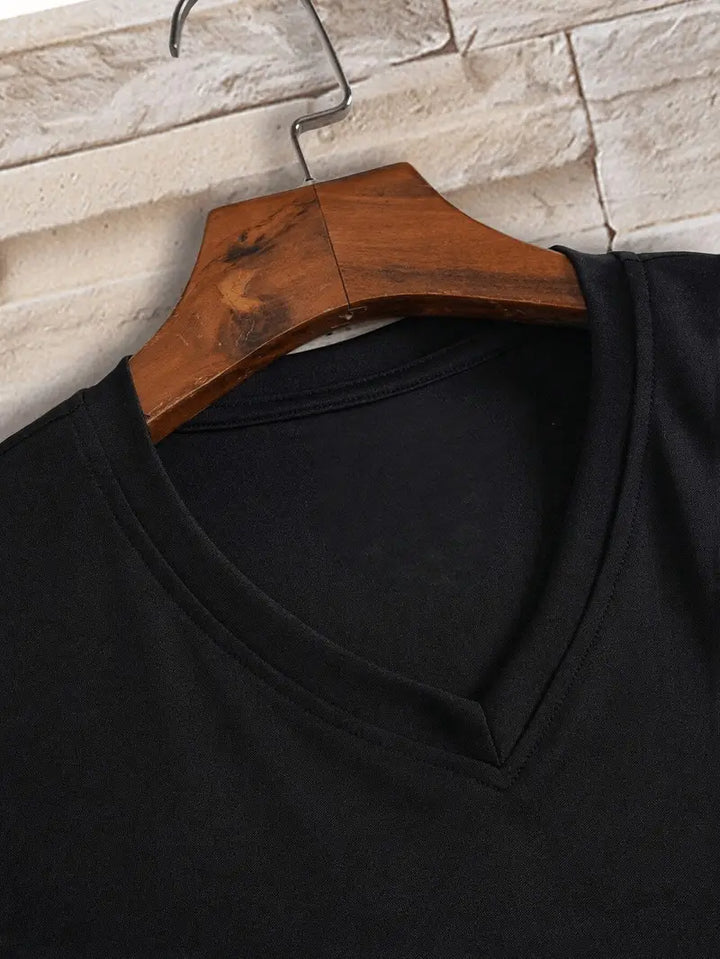 Trevor - Playera de cuello en V suave al tacto