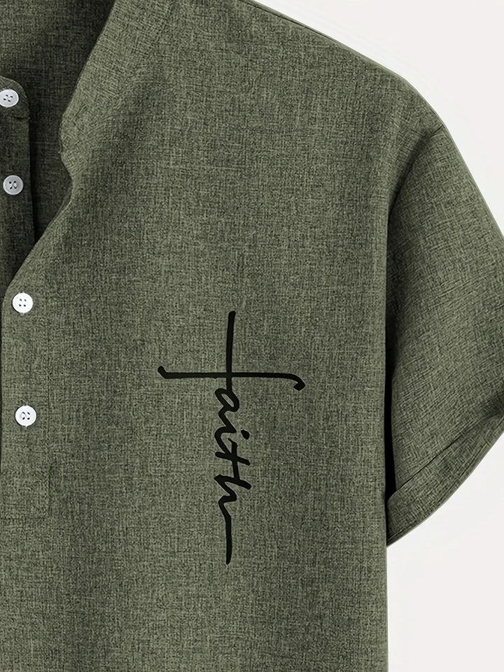 Harlan - Camisa texturizada de cuello alto