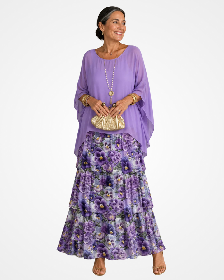 Sylvia - Vestido maxi fluido de tacto suave