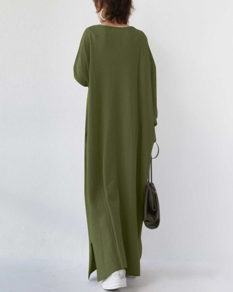 Eudora - Vestido con escote en V casual elegante