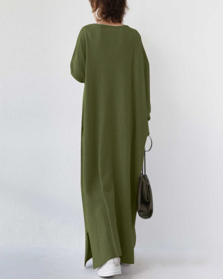 Eudora - Vestido con escote en V casual elegante