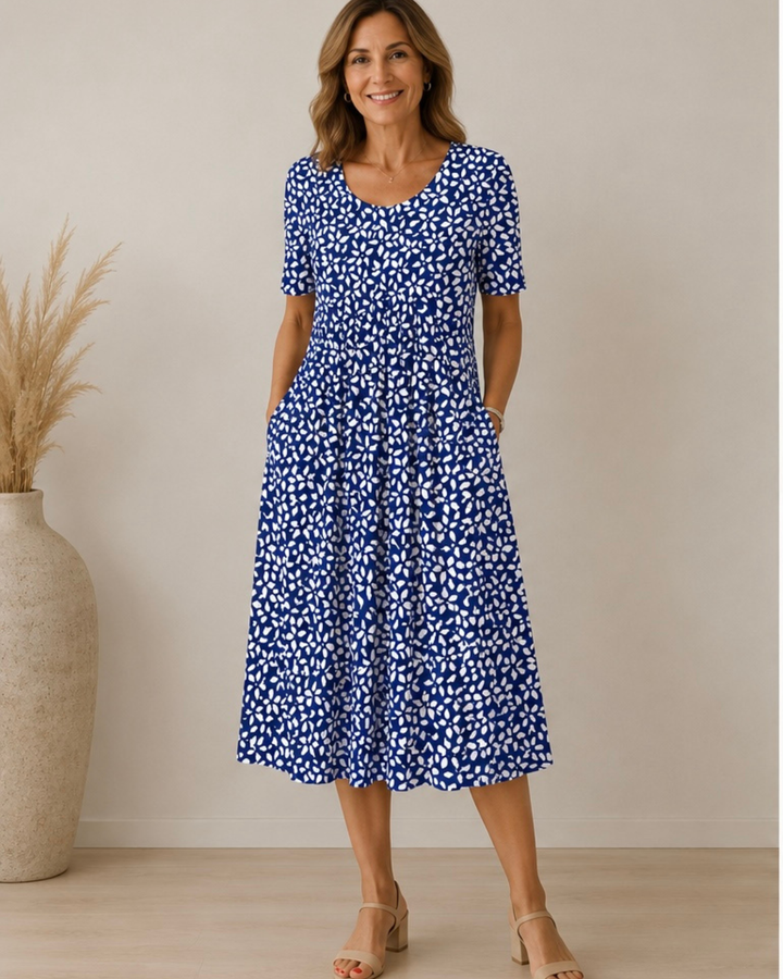 Ailith - Vestido drapeado suave al tacto