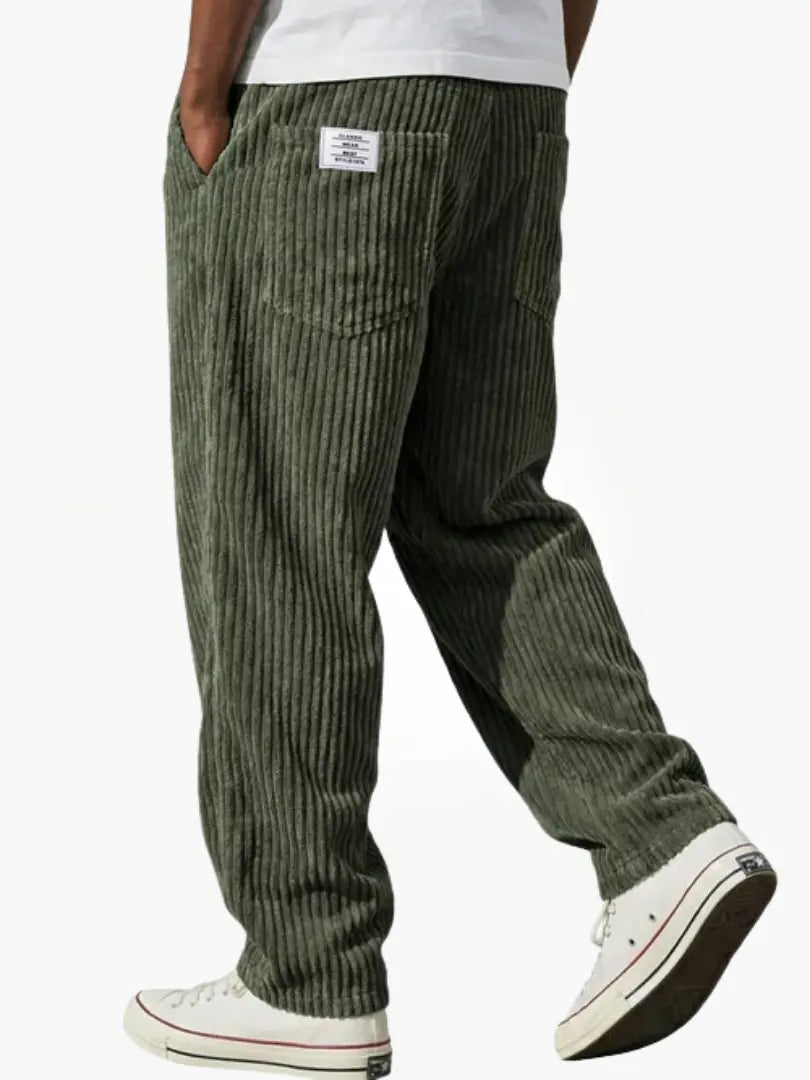 Faren - Pantalones texturizados con cordón de ajuste