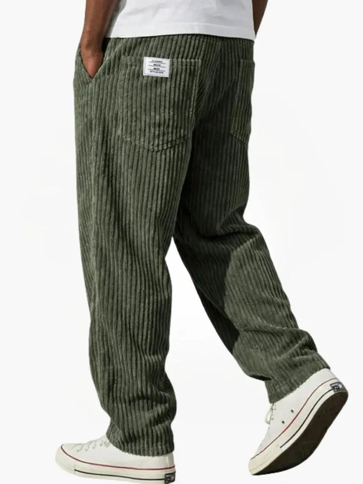 Faren - Pantalones texturizados con cordón de ajuste