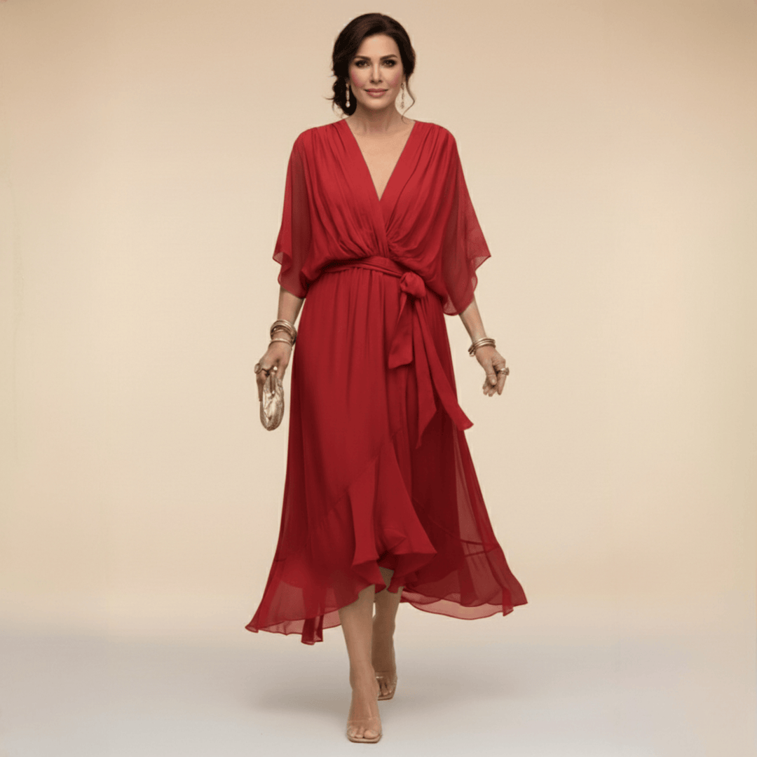 Mirabelle - Vestido vaporoso con escote en V
