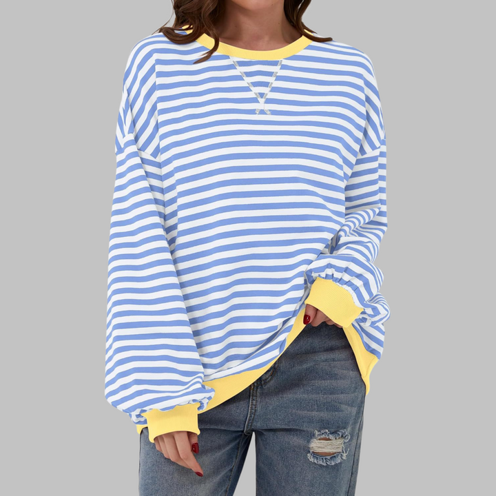 Adelia - Sudadera a rayas de manga larga de tacto suave