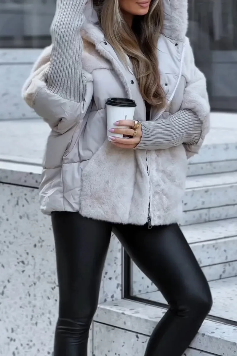 Audra - Chamarra de invierno acolchada con capucha