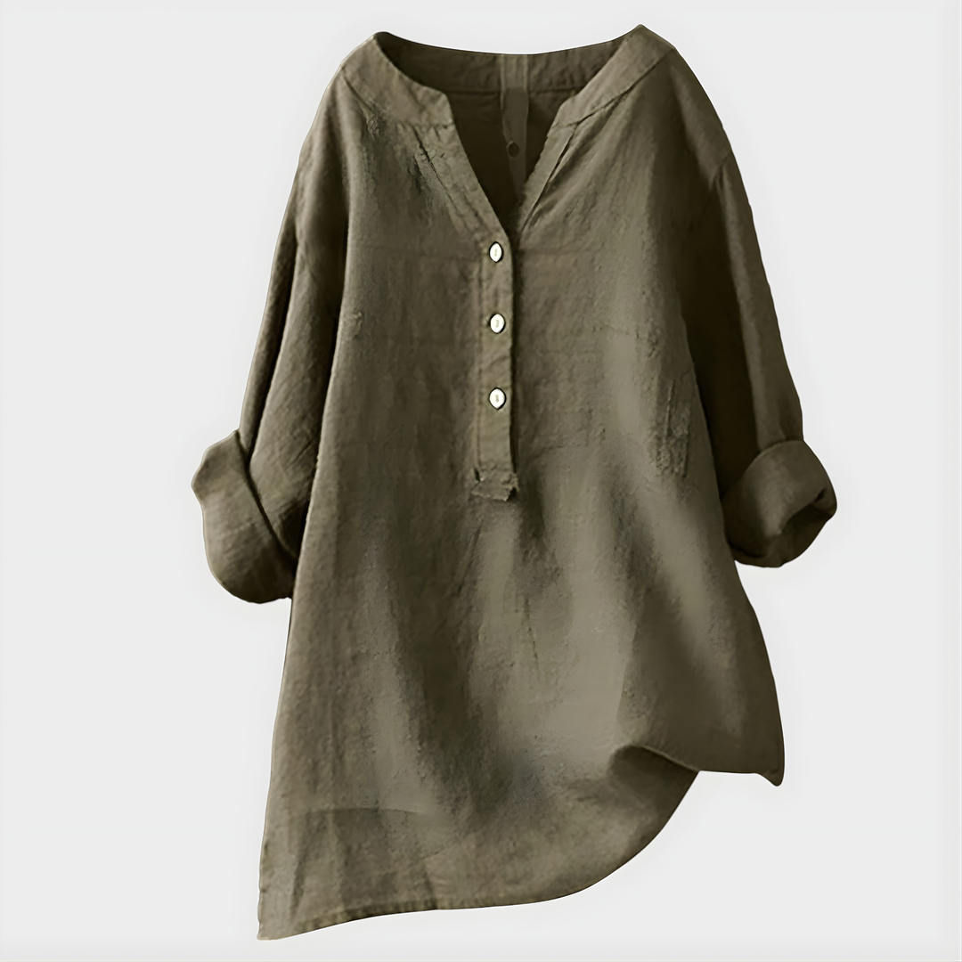 Fenella - Blusa tipo túnica con botones al frente
