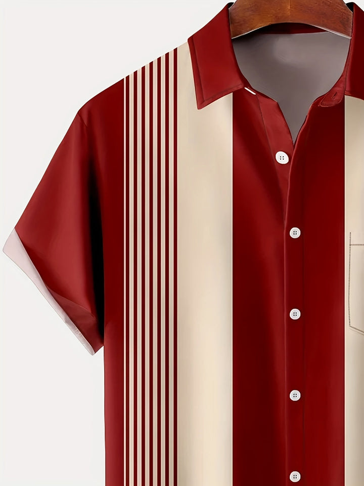 Morpeth - Camisa de botones de rayas vintage
