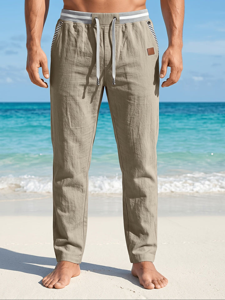 Branford - Pantalón de lino ligero
