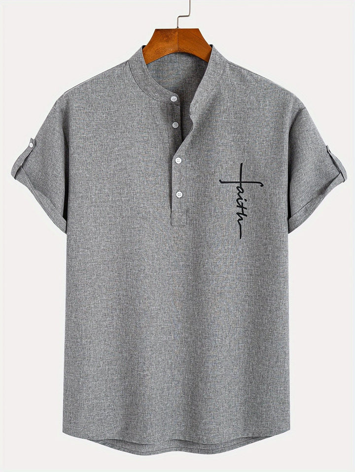 Harlan - Camisa texturizada de cuello alto