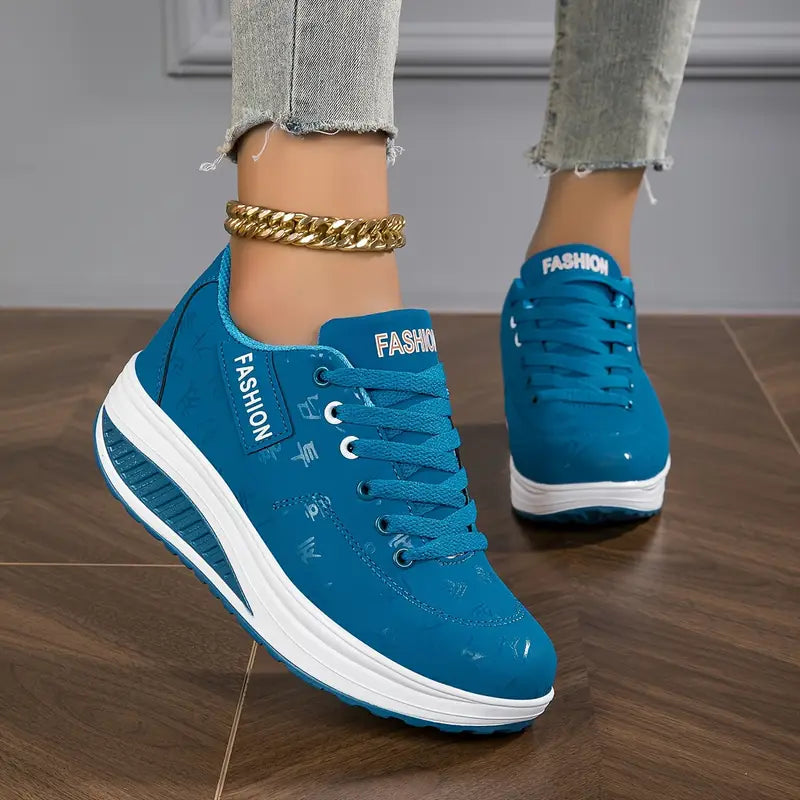 Sable - Tenis de plataforma con agujetas estilo casual