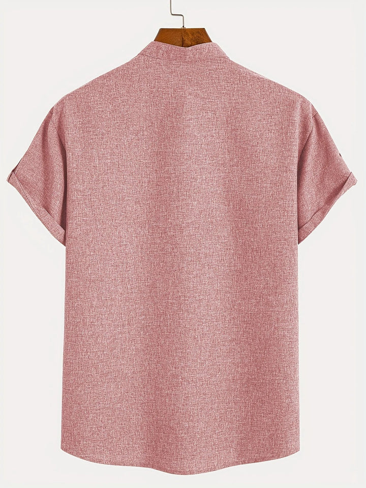 Harlan - Camisa texturizada de cuello alto