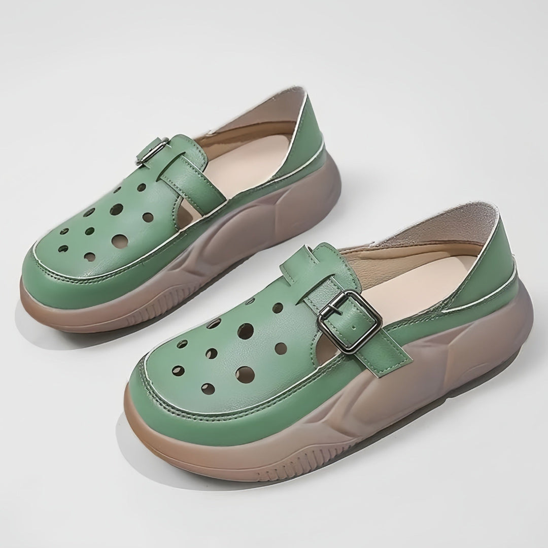 Nayeli - Zapatos cómodos para caminar con hebilla