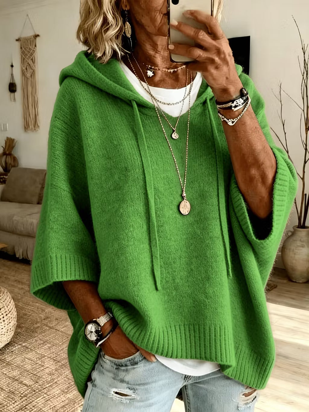 Zoralisse - Sudadera con capucha oversize y abrigadora