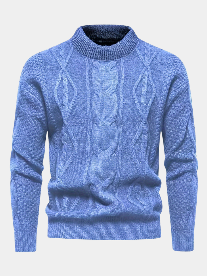 Kael - Suéter de punto trenzado con cuello semi alto