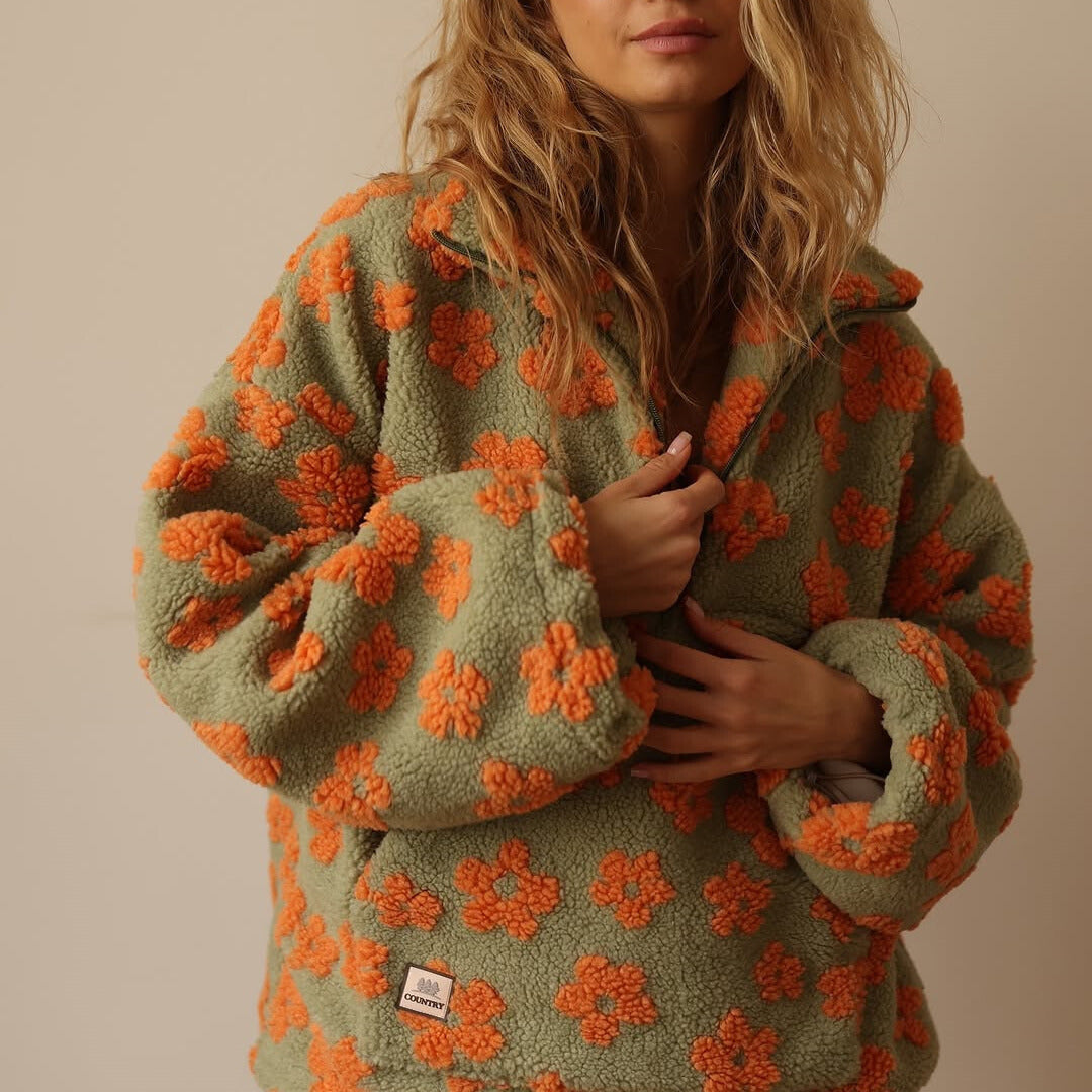 Fallon - Suéter floral de tacto suave