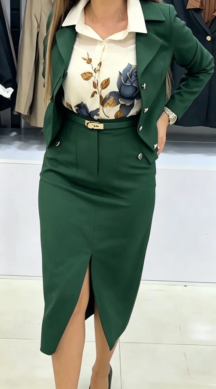 Xavina - Conjunto de blazer y falda hecho a la medida