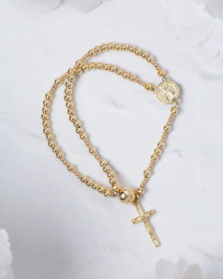 Farah - Pulsera de cuentas con cruz