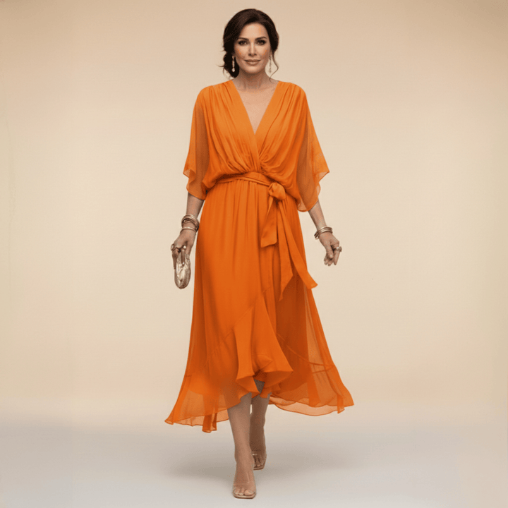 Mirabelle - Vestido vaporoso con escote en V