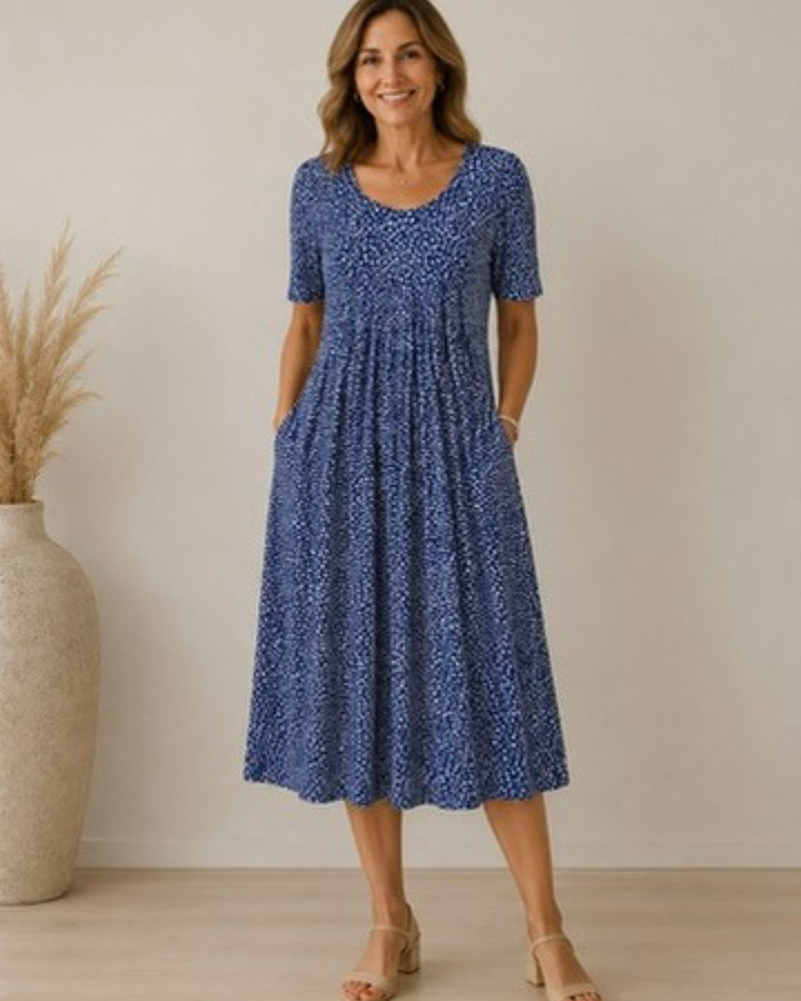 Ailith - Vestido drapeado suave al tacto