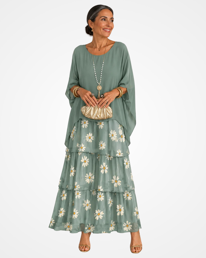 Sylvia - Vestido maxi fluido de tacto suave