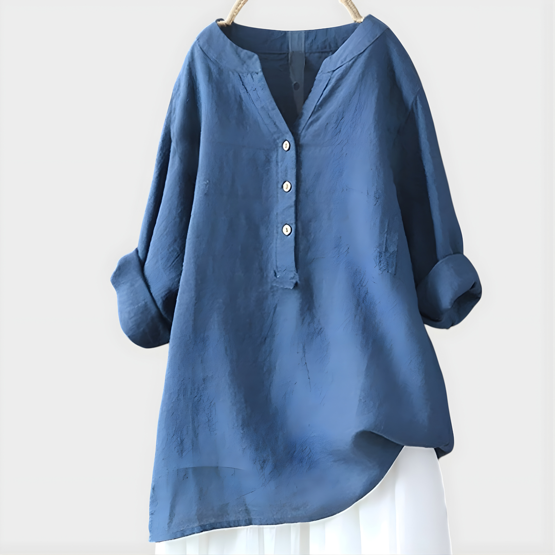 Fenella - Blusa tipo túnica con botones al frente