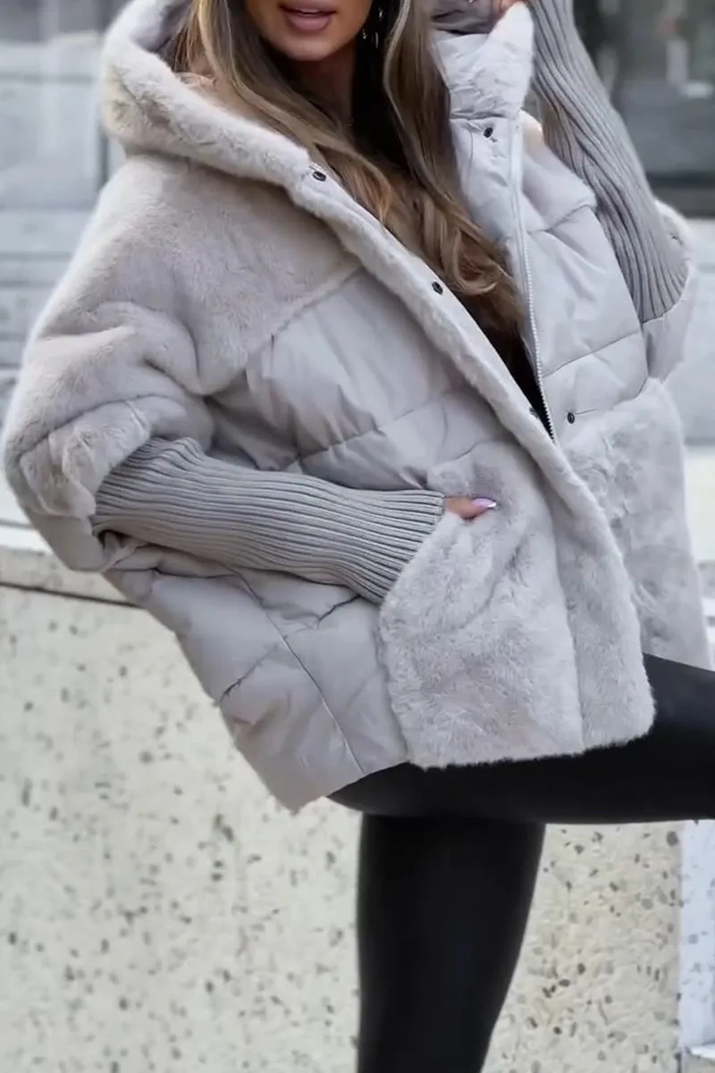 Audra - Chamarra de invierno acolchada con capucha