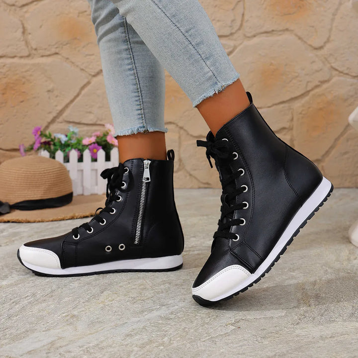 Deloriane - Botines casuales con agujetas