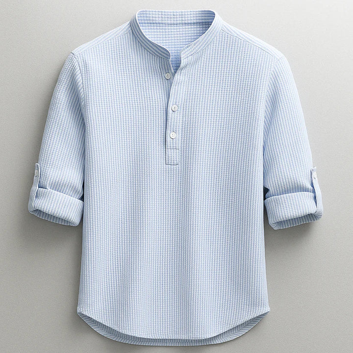 Jarvis - Camiseta Henley texturizada