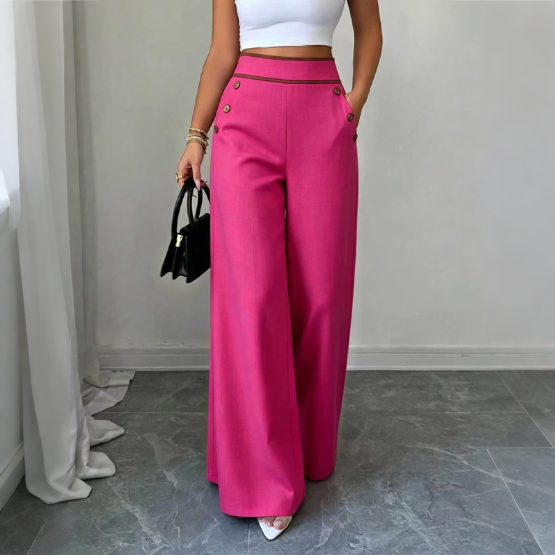 Oriessa - Pantalones estilo marinero de tiro alto