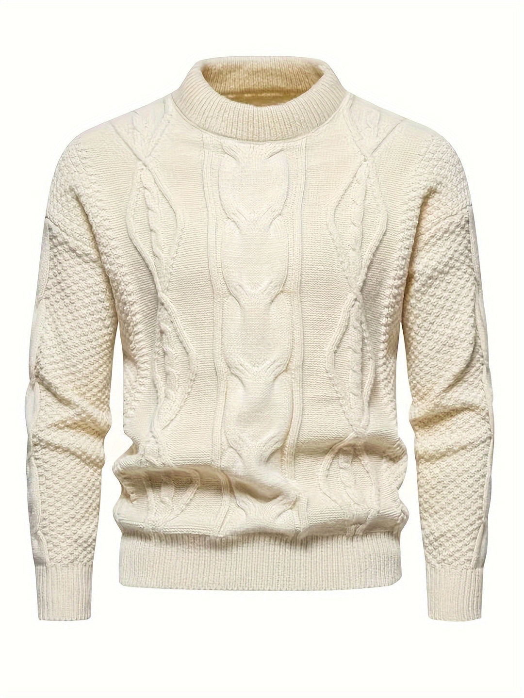 Kael - Suéter de punto trenzado con cuello semi alto