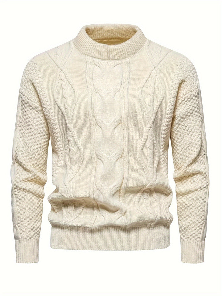 Kael - Suéter de punto trenzado con cuello semi alto
