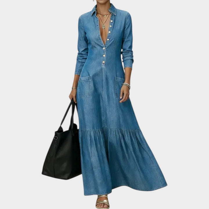 Mavira - Vestido maxi suave al tacto