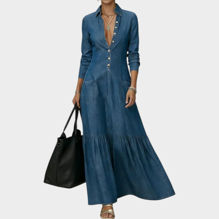 Mavira - Vestido maxi suave al tacto