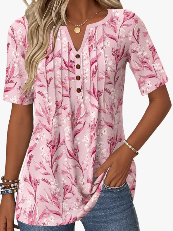 Doreva - Blusa ligera con estampado floral