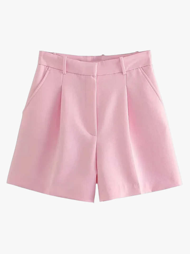 Mirelle - Shorts de sastrería de tiro alto con pinzas