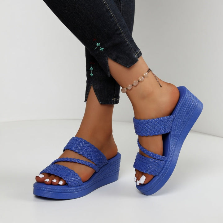 Whitley - Sandalias de plataforma trenzadas