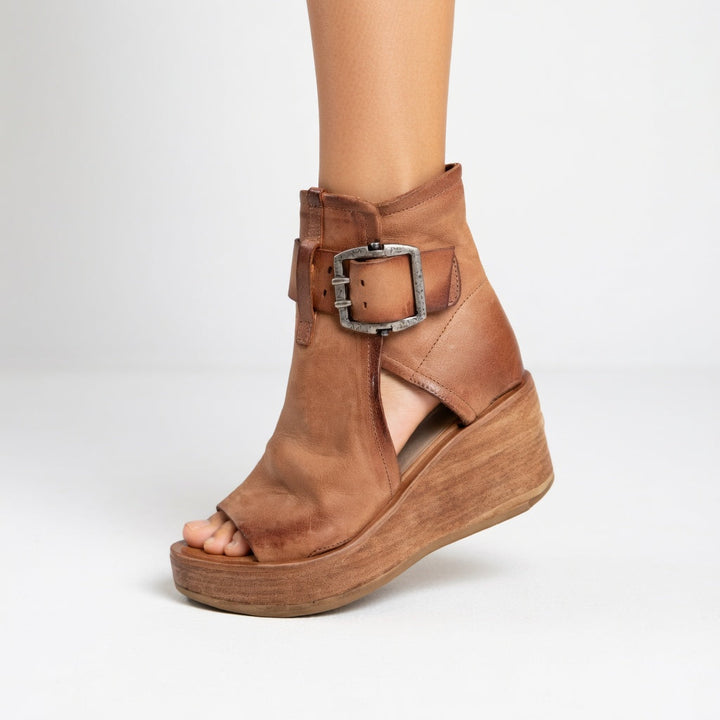 Briseida - Botines con cuña abiertos elegantes
