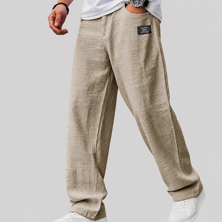 Ashwin - Pantalón de lino con corte relajado