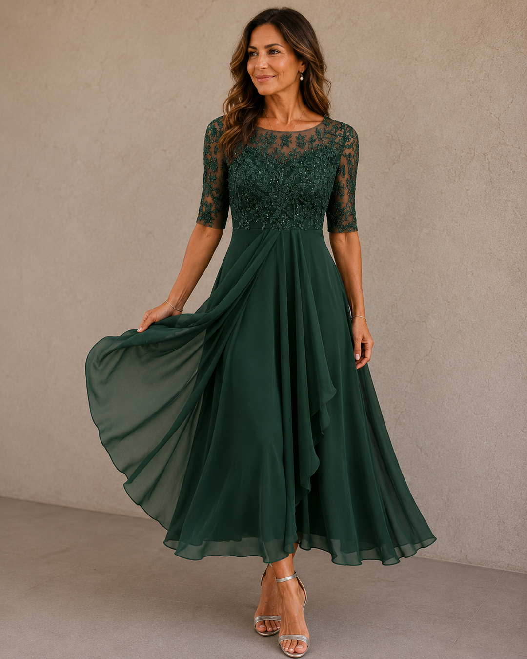 Esteline - Vestido de fiesta suave al tacto