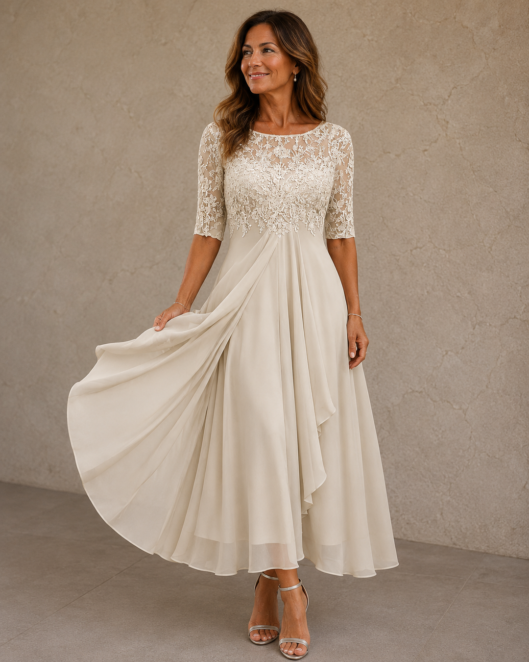 Esteline - Vestido de fiesta suave al tacto